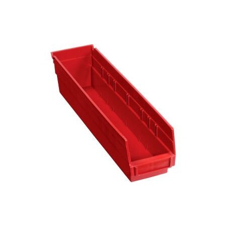 Quantum Storage Systems Nesting Storage Shelf Bin, Red, 12 PK QSB103RD